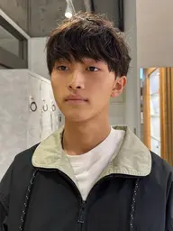 【Men's perm】毛流れ風ナチュラルパーマ🌀➕カット