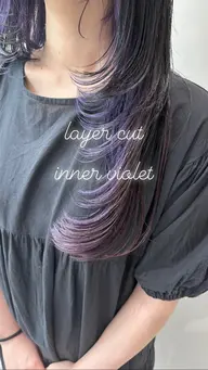 【インナーカラー】ポイントブリーチ＋ケアカラー