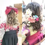 袴着付けとヘアセット