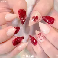【オフ無料】じゅわとろ..❤︎ juicyいちごネイル🍓゜オフあり/オフ込み/持ち込み風/長さだし・パラジェル別途