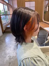 【耳かけしてかわいいデザインカラー】カラー＋イヤリングカラー(ブリーチ、シャンプー、ブロー込み)通常料金より30%off