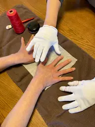 両手指糸脱毛　糸一本のみ