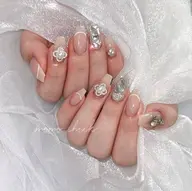 🎀ご新規様限定特別価格🎀自爪Design C（７本までアート、パーツやり放題）オフなし❌