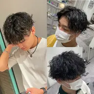 ⭐️メンズ必見⭐️メンズカット+波巻きスパイラルパーマ＋眉カット¥14000【マンツーマンサロン】