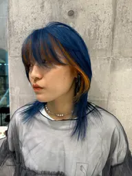 【イヤリングカラーはこちら】(ブリーチ➕ケアカラー➕トリートメント)#デザインカラー#ポイントブリーチ#セクションカラー