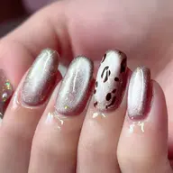 定額🍁レオパードマグネットネイル