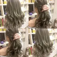 【女性限定】人気No.1外国人カラー➕3Dハイライトカラー➕トリートメント