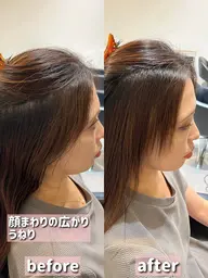 前髪縮毛矯正🐥