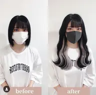 【インナーカラー＆ハイライト】プラチナシールエクステ20枚￥5,000