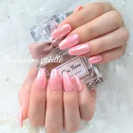 【スカルプ】オフ無し🌹チップ長さだし10本+オーロラミラーネイル