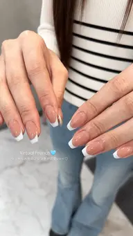 【ハンド】バーチャルフレンチネイル
