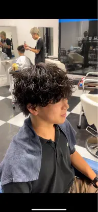 カット＋波巻きパーマ+トリートメント