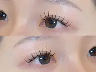 LEDマツエク上100本　【パーマ残りが無い方限定】【技術チェックモデル】【LEDシングルラッシュ】