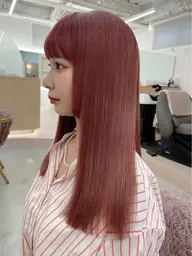 【ダブルカラー】前髪カット+ダブルカラー (フルブリーチ)