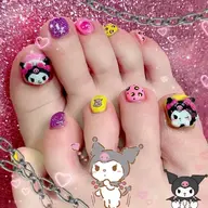 🧸【フット】動物系キャラ3Dアート2本＋お好きなネイル【✖オフ無し】