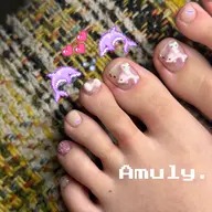 🐾フットネイル🎀ワンカラー​〜​シンプルデザイン🎀オフ込み 90分