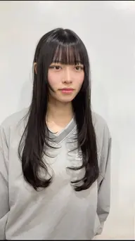 前髪縮毛矯正+カット+トリートメント　　¥11000→¥9000