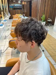 👑人気No.2🔥メンズ限定🔥カット+パーマ＋髪質改善3stepトリートメント