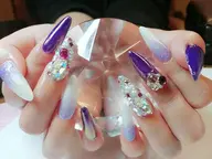 【オフあり】チップ長さ出し‎️🩵何色でもOK➕可愛いパーツ無制限コース💍*。(アートなし💎)