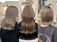 【優しくハイトーン♪ダブルカラー】カット+ケアブリーチ1回+カラー＋超音波トリートメント