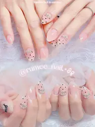 ②   ꒰  5月限定︎︎☁🎀 ꒱‬ オフ無料× ベース付きチークネイルset🫧🤍