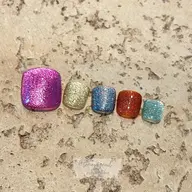 フット🦶🏻【ワンカラーコース】一色塗り.マグネット.フラッシュ☆オフケア込み90分¥7700