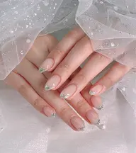 (自爪)💖ガラスフレンチ/ベースあり(オフあり100分)