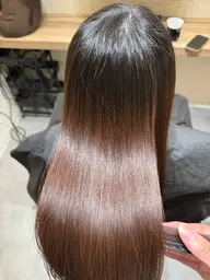 【髪質改善ストレート】酸性ストレート＋エドルカラー＋カット＋T R⭐️