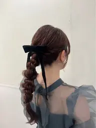 【編みおろし🩷】お呼ばれアレンジに🎀ིྀ♡