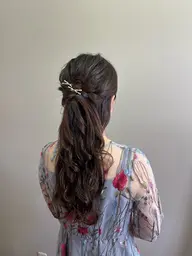 ハーフアップヘアセット