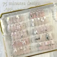 ※オフ有り※ 短い方不可！自爪の方で伸びている部分が0.5cm以上の方！！長さだしの方不可！当日デザイン3種類より選択