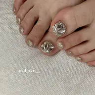 footワンカラー(オフ込み)or親指アート２本※親指アートは6000円(税込)