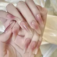 🍑チップスカルプ長さだしチークネイル