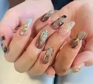 【長さだしジェル】オフなし◎アート4本¥8800 長さだしそのままのフィルもこちら！