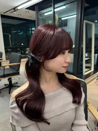 前髪・顔まわりカット➕巻仕上げ🤍