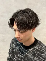 【💫メンズ人気No.3💫】メンズカット×シャドウパーマ×3stepトリートメント