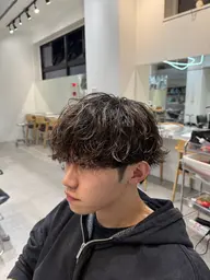 カット+シャドウパーマ