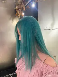 【寒色カラーご希望の方はこちら🦋】1ブリーチ(リタッチ)＋オンカラー＋艶髪トリートメント