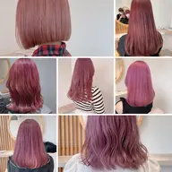 【💕ミニモ学割💕】大人気✨透明感ピンクカラー ケアブリーチ込み