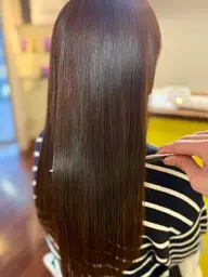 🧚髪質改善🧚カット+酸性ストレート+トリートメント【癖毛悩みを解消✨コテ巻きも出来る柔らかい縮毛矯正です◎】