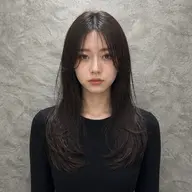 暗め艶カラー+3stepトリートメント〔口コミ投稿〕色は当日相談可◎アイロン/コテ巻き仕上げ🪽韓国風カラー🫧