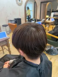 低刺激オーガニック艶カラー+メンズカット