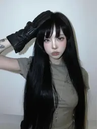 🖤モデル様募集🖤艶感ブラック/ブルーブラック暗髪ワンカラー🐈‍⬛➕トリートメント🦋