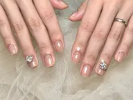 ワンカラーorラメグラテーション/パーツ2個付き「ジェルオフ無料」