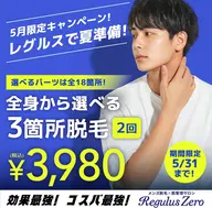 全身から選べる3箇所 × 2回 3,980円（税込）