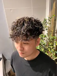 メンズカット+ハイライト+カラー