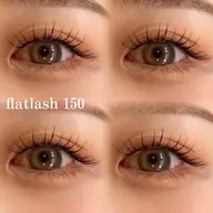 【マツエク】フラットラッシュ160本/コーティング付き