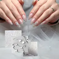 【10本チップ長さ出し】マグネットPremium定額デザイン🕯🤍カラー・パーツ位置変更️🆗オフケア込み