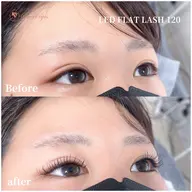 【ナチュラル感no.1】LEDフラットラッシュ100本 アイシャン・オフ付き11,180→6,710円