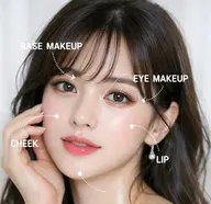 【💄ポイントメイク💄】眉毛、アイメイクチーク、リップ♡ #メイクアップアーティスト#ポイントメイク